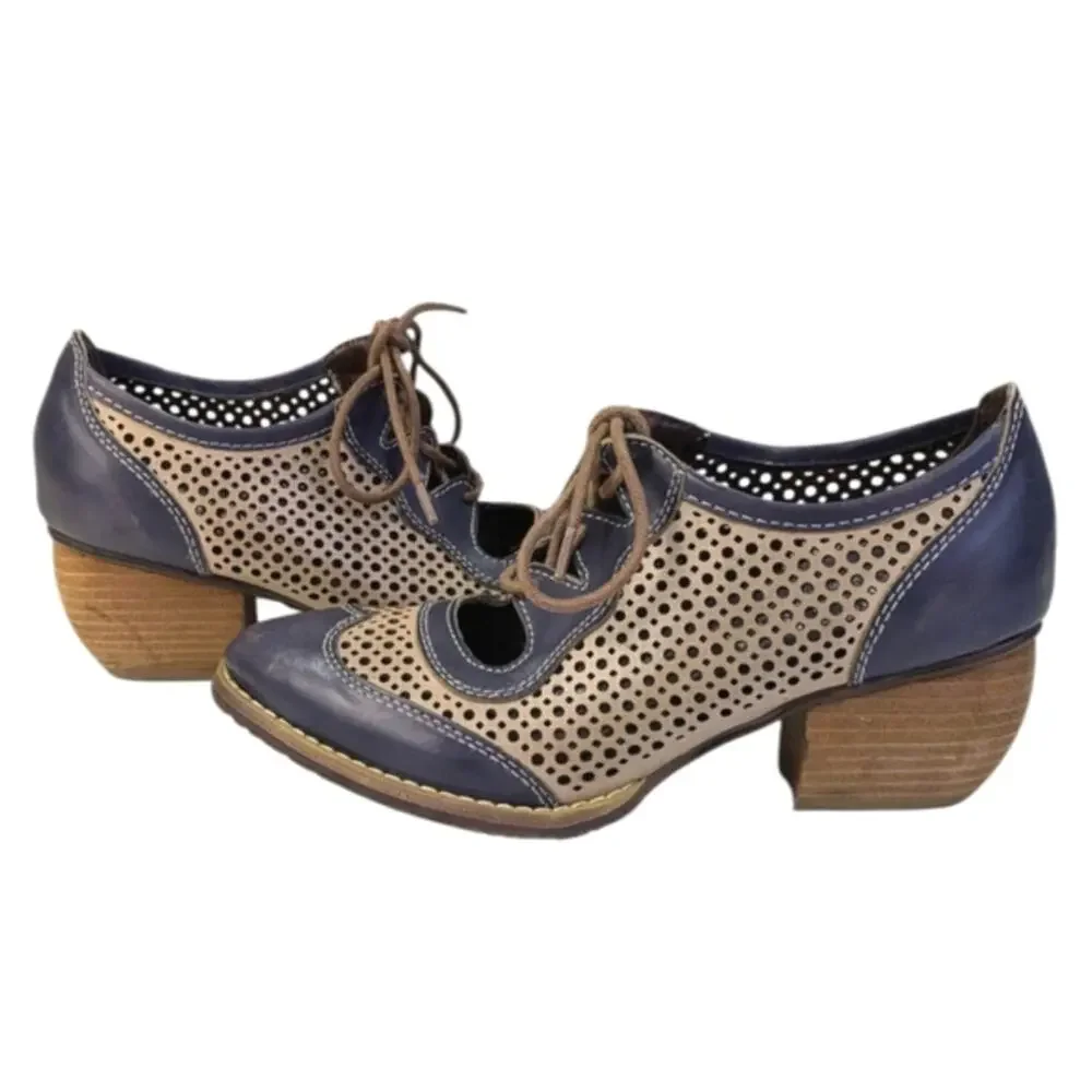 L'Artiste Spring Step Gabriel Heeled Oxfords EUC  $139  Size 35 US 5   S3598